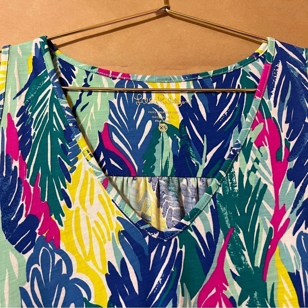 Lilly Pulitzer | Blythe V-Neck Swing Dress Popover Light As A Feather Size XS - Picture 4 of 16